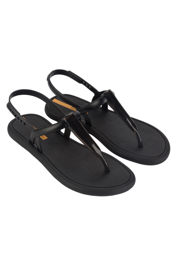 IPANEMA GLOSSY SANDAL BLACK/CLEAR BLACK