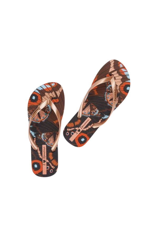 IPANEMA ANIMALE PRINT III FEM BROWN/METALLIC PINK