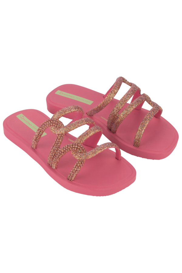 IPANEMA SOLAR GLOW SLIDE KID PINK/GLITTER/GREEN