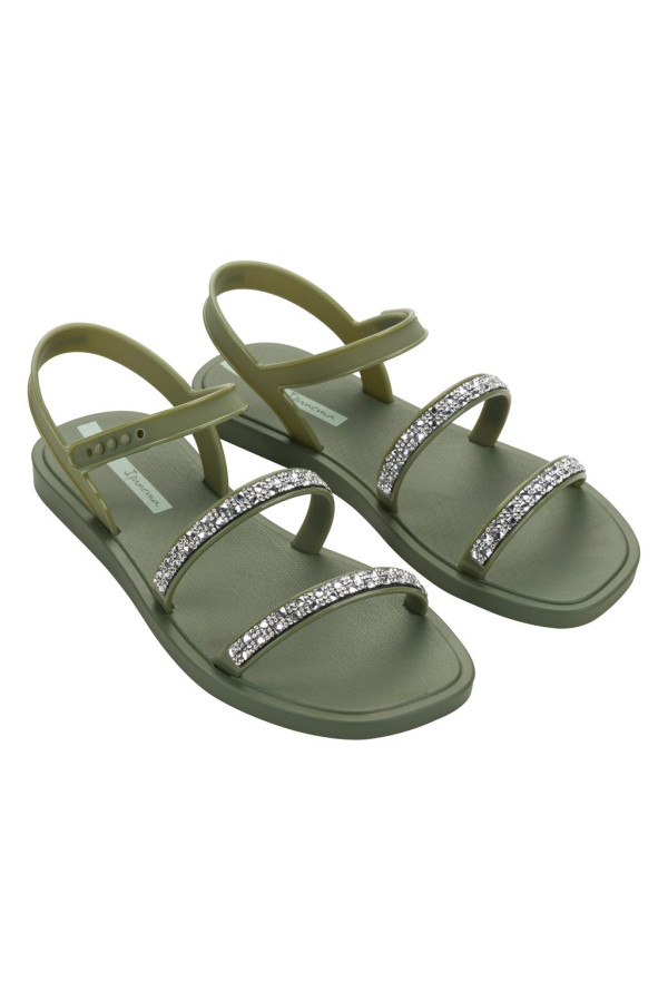 IPANEMA CRISTAL SANDAL AD GREEN/GREEN/SILVER