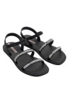 IPANEMA CRISTAL SANDAL AD BLACK/BLACK/SILVER