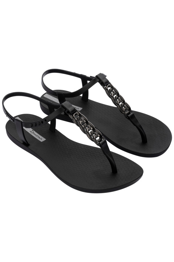 IPANEMA CLASS CHAIN SANDAL BLACK/DARK GREY