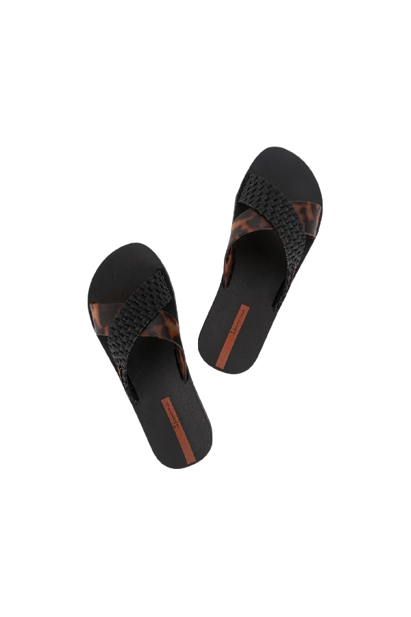 IPANEMA SENSE SLIDE FEM BLACK/TORTOISE SHELL