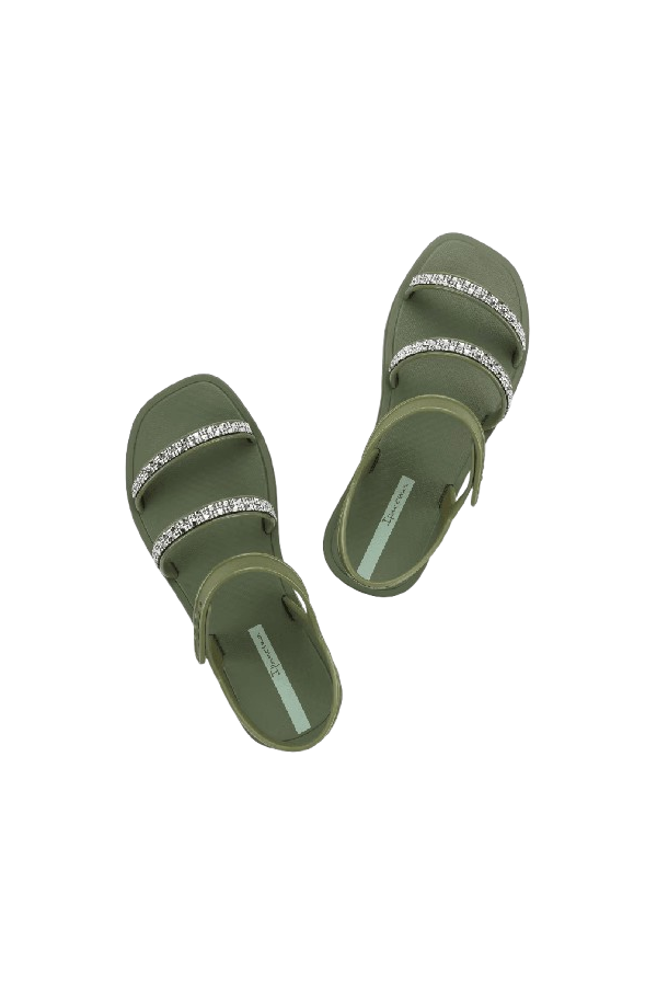 IPANEMA CRISTAL SANDAL AD GREEN/GREEN/SILVER