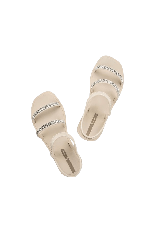 IPANEMA CRISTAL SANDAL AD BEIGE/BEIGE/SILVER