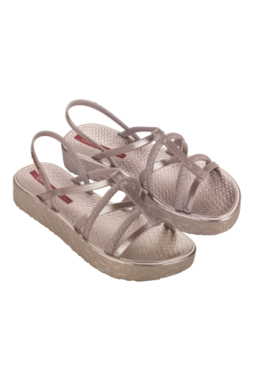 IPANEMA DIVERSA MAIS FLATFORM AD METALLIC BEIGE/RED